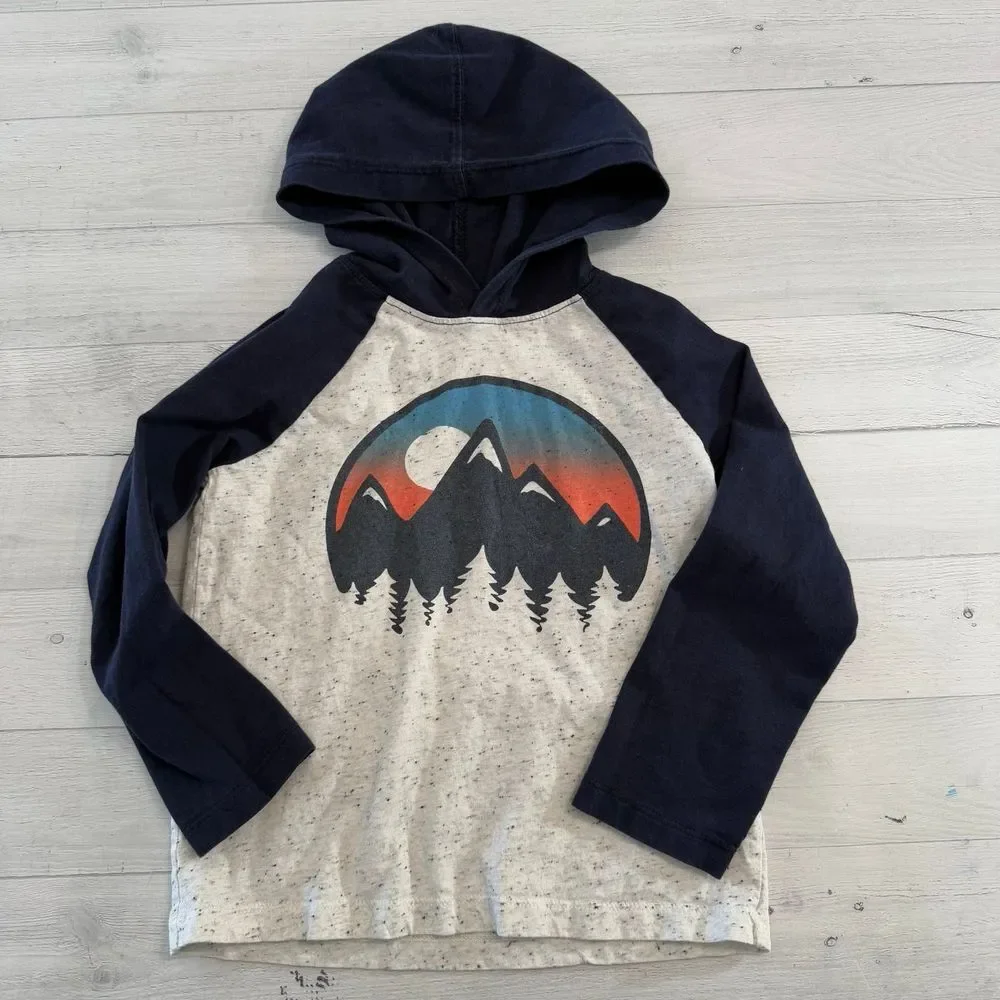 Gymboree boys mountain sunset hooded shirt‎ size 4
